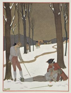 The Duel between Valmont and Danceny, illustration from 
