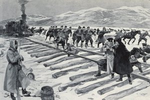 Russia. The Crossing of Lake Baikal by Georges (after) Conrad