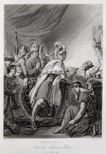 LOUIS IX, Saint Louis, of France (engraving) by Georges (after) Rouget