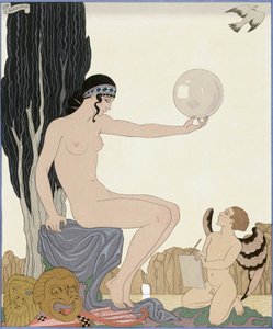 A Muse Inspires an Artist by Georges Barbier