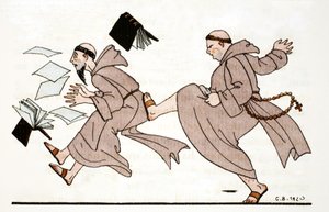 Being chased by the Abbot by Georges Barbier