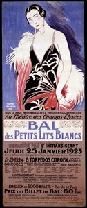 Poster "Au Theatre des Champs-Elysees - Le bal des petits lits blanc organises by l