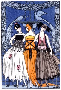 The Three Graces, c. 1920 by Georges Barbier