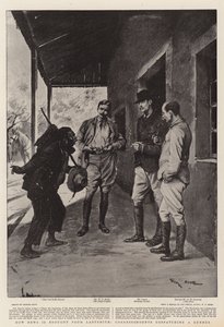 How News is Brought from Ladysmith, Correspondents Dispatching a Runner