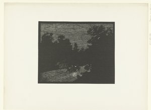 Landscape with Carriage Pulled by Horse at Night (series title: L