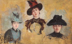 Three Women in Hats