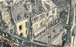 A Street in Valogne by Georges Dupuis