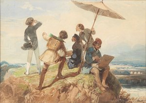 En plein air Painters by Georges Eugène Huot