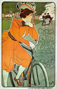 Poster advertising Legia bicycles, Liege, Belgium by Georges Gaudy