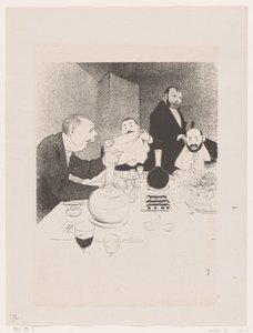 Men at Table During a Dinner