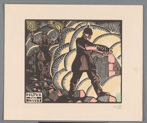Soldiers Setting Buildings on Fire by Georges Hermann Rene Paul