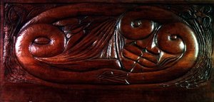 Existence, Wooden Bed Panel, c.1894