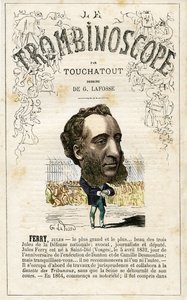 Jules Francois Camille Ferry (1832-1893) - illustration from "Le Trombinoscope", a satirical political periodical by Leon-Charles Bienvenu, known as Touchatout monography N. 26, Paris by Georges Lafosse