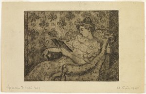 Seated Woman Reading by Georges Lemmen