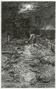 Montmartre Cemetery - illustration from Napoleon le Petit, 19th Century by Georges Marie Rochegrosse