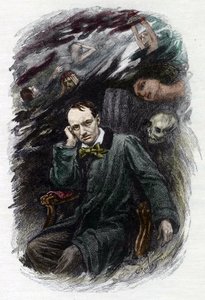Portrait of the French Poet Charles Baudelaire Surrounded by Ghosts by Georges Marie Rochegrosse