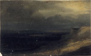 Presumed view of Montmartre, circa 1830 by Georges Michel