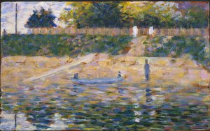 Boats Near The Beach at Asnieres, ca. 1883 by Georges Pierre Seurat
