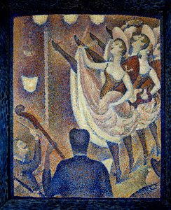 Study for the chahut Danceuses de chahut, dance a scandal, dance form that appeared at the same time as the French Cancan, around 1830 in Montparnasse. Painting by Georges Seurat (1859-1891) 1889 Buffalo. Albright Knox Art Gallery - Study for Le Chahut by Georges Pierre Seurat