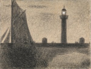 The Lighthouse at Honfleur by Georges Pierre Seurat