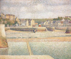 The Outer Harbor of Porten-Bessin at Low Tide by Georges Seurat