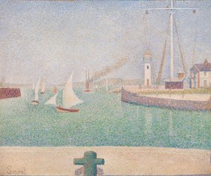 Entrance of The Port of Honfleur by Georges Seurat