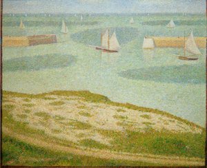 Port-en-Bessin, Entrance to the Outer Harbor by Georges Seurat