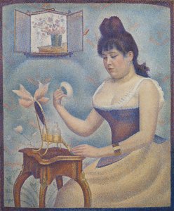 Young Woman Powdering Herself, c.1888-90 by Georges Seurat