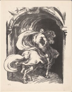 Rider Entering a Gate by Georges d