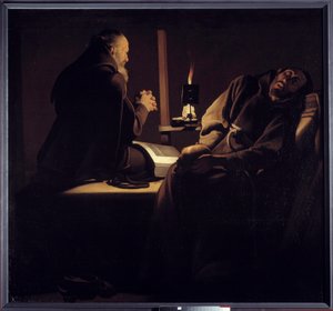 The Ecstasy of Saint Francis (Vanity) by Georges de la (after) Tour