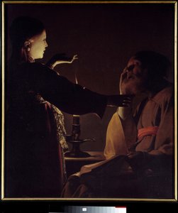 Appearance of the Angel to Saint Joseph (also known as The Dream of Saint Joseph). Painting by Georges de La Tour by Georges de La Tour