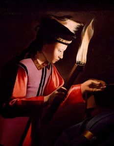 Discovery of body of St Alexis (detail) by Georges de La Tour