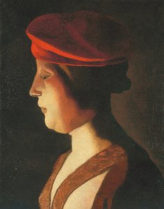 Head of a Woman; a Fragment by Georges de La Tour