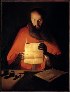 Saint Jerome Reading by Georges de La Tour