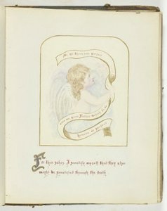 Untitled [cherub with religious text] by Georgina Cowper