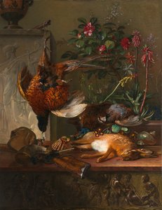 Still Life with Game and a Greek Stele: Allegory of Autumn by Georgius Jacobus Johannes van Os
