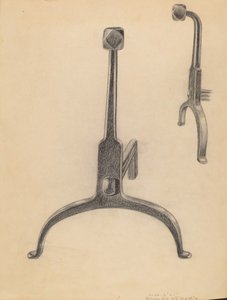 Andirons by Gerald Bernhardt