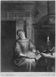Sleeping Girl with Needlework in her Lap, late 17th-early 18th century
