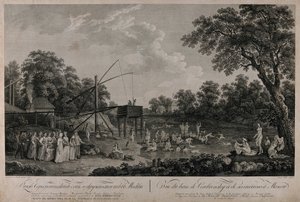 View of the Serebryanichesky Bath Houses in Moscow, 1796