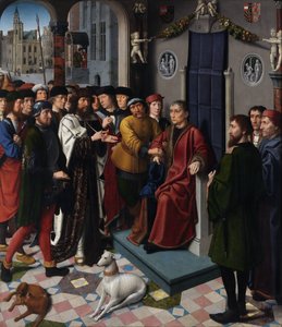 The Judgment of Cambyses (left panel) by Gerard David