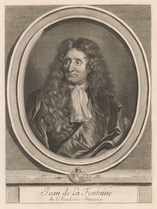 Jean de La Fontaine, from the book Les hommes illustres, vol. I, by Charles Perrault by Gérard Edelinck