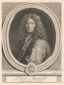 Pierre Mignard, from the book Illustrious Men Who Appeared in France During This Century, Vol. II, by Charles Perrault by Gérard Edelinck