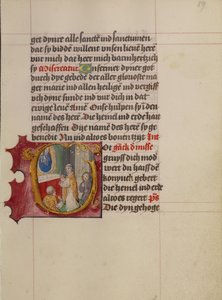 Initial G: A Priest Celebrating Mass