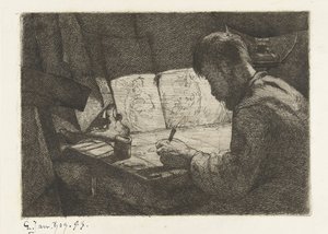 Self-Portrait at the Drawing Table
