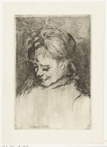 Portrait of a Girl, Facing Left by Gerard Jan Bos