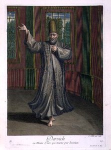 Dervish, or Turkish monk whirling in devotion by Gerard Jean Baptiste Scotin