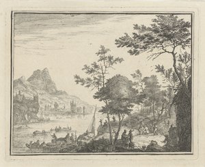 River Landscape with Landing Place by Gerard Melder