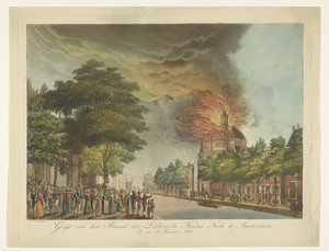 Fire in the New Lutheran Church on the Singel in Amsterdam, September 18, 1822