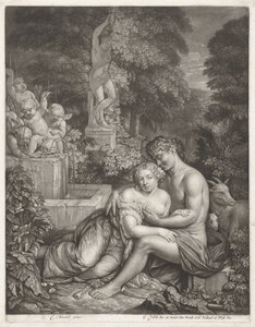 Vertumnus and Pomona by Gerard Valck