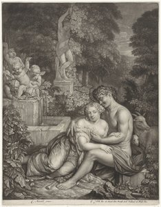 Vertumnus and Pomona by Gerard Valck